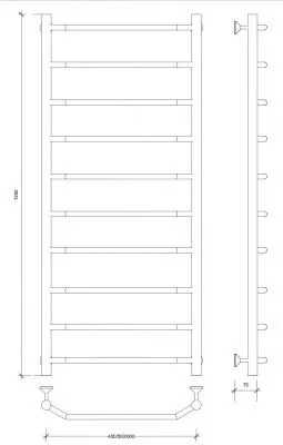 Полотенцесушитель водяной Secado Агата 1 120x60 хром