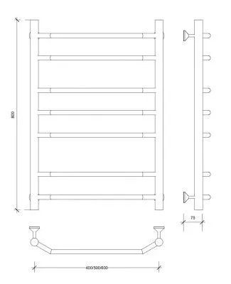 Полотенцесушитель водяной Secado Агата 2 80x60 хром