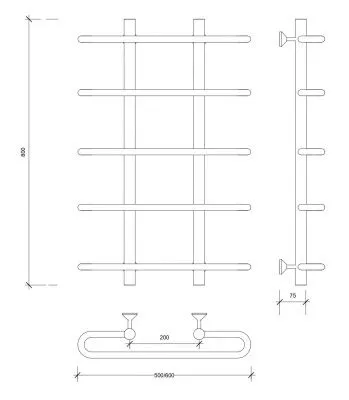 Полотенцесушитель водяной Secado Венеция 1 80x20x60 белый матовый
