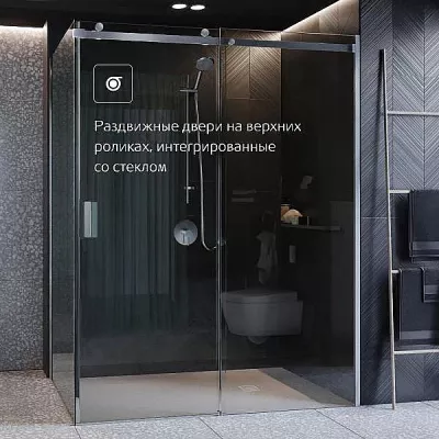 Душевой уголок Roca Area 160х90 стекло прозрачное/профиль хром