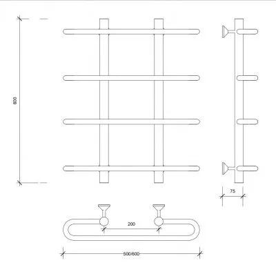 Полотенцесушитель водяной Secado Венеция 1 60x20x50 белый матовый