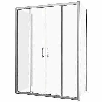 Душевой уголок Good Door Latte WTW-TD+SP+SP 150х80 стекло матовое/профиль анодированный алюминий