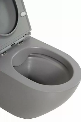 Унитаз подвесной BelBagno Colorato BB062CHR-GR безободковый, серый матовый