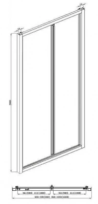 Душевая дверь Bravat BLACKLINE BD100.4121B