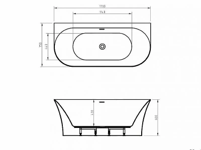 Ванна акриловая BelBagno BB711 170х75