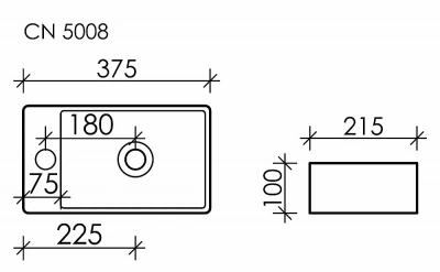 Тумба с раковиной Sancos Mini  MN35W белый глянец