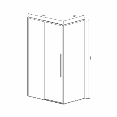 Душевой уголок Vincea Slim-N VSR-4SN8014CLG 140x80 стекло прозрачное/профиль брашированное золото