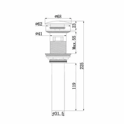 Донный клапан Comforty DK-01 MW