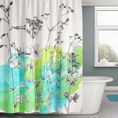 Текстильная шторка для ванной WasserKRAFT Dill SC-39101