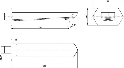 Излив для ванны Lemark LM3981C