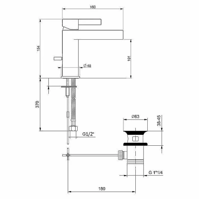 Смеситель для раковины Webert DoReMi DR830102345
