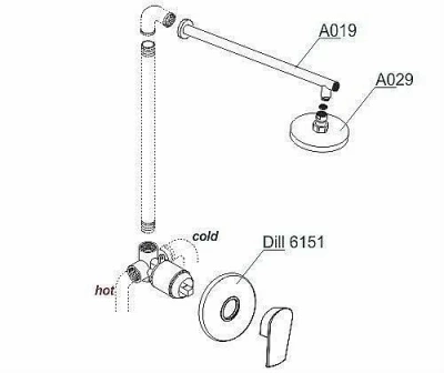 Душевая система WasserKRAFT Dill 6100 A12629