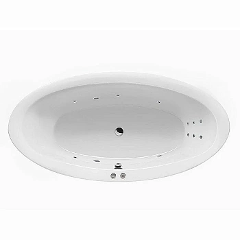 Ванна акриловая EXCELLENT Lumina LINE WAEX.LUM19.LINE.CR 190x95 белая с гидромассажем
