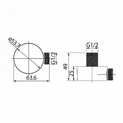 Подключение для шланга Iddis Ray 002SB00i62