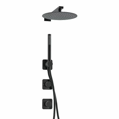 Душевая система WasserKRAFT Fulda 5200 SET2834 черный Soft-touch матовый
