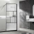 Душевое ограждение Vincea Walk-In 120 VSW-1HC120CFB стекло прозрачное-рифленое/профиль черный матовый Душевое ограждение Vincea Walk-In 120 VSW-1HC120CFB стекло прозрачное-рифленое/профиль черный матовый