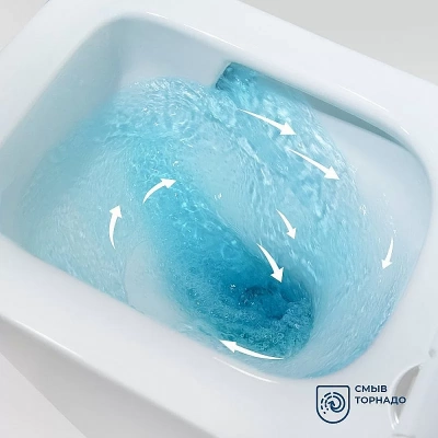 Унитаз подвесной BelBagno DUE-TOR BB5171CH-TOR/SC белый, с крышкой микролифт, безободковый, слив-торнадо