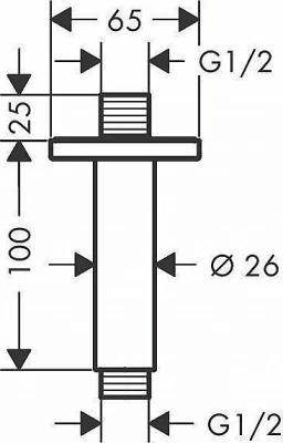 Держатель верхнего душа Hansgrohe Vernis Shape 26406670