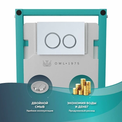 Кнопка для инсталляции OWL 1975 Titan Knapp03TWM белая матовая