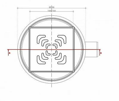 Душевой трап PESTAN Confluo Standard Square 4 15x15 без рамки