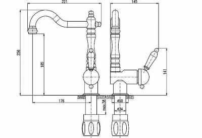 Смеситель для раковины Rav-Slezak E408.5/8SM бронза