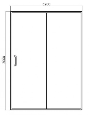 Душевая дверь Bravat LINE BD120.4101A