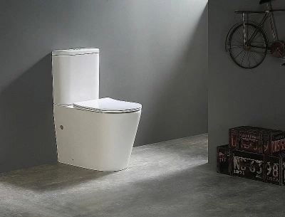 Унитаз-компакт SantiLine SL-5026  безободковый, слив торнадо, с бачком, с крышкой микролифт,белый