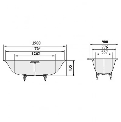 Ванна стальная Kaldewei Silenio 678 190х90 267800013001 Easy-clean белый