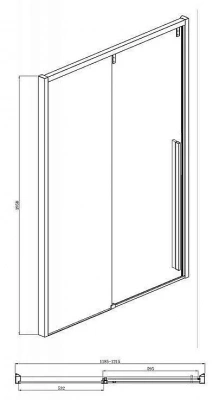 Душевая дверь Bravat SLIM LINE BD120.4105A