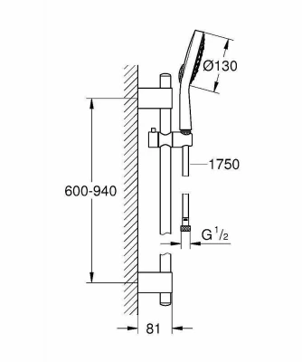 Душевая гарнитура Grohe Power&Soul 27734 000