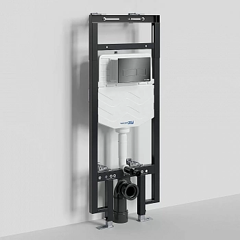 Инсталляция для унитаза WasserKraft Dinkel 58TLT.010.ME.PB03 с черной глянцевой кнопкой
