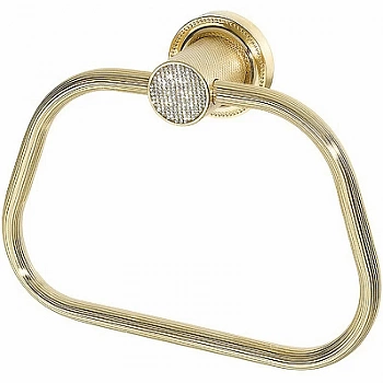 Полотенцедержатель Boheme Royal Cristal 10925-G-B золото/Preciosa