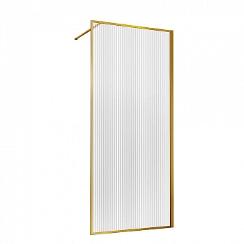 Душевая перегородка Vincea Walk-In VSW-1HP700FLBG 70 стекло рифленое/профиль брашированное золото