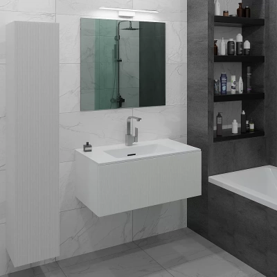 Тумба с раковиной LA FENICE TERRA Bianca 80 белая