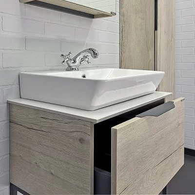 Тумба с раковиной Comforty Порто 00-00011395 60 дуб дымчатый
