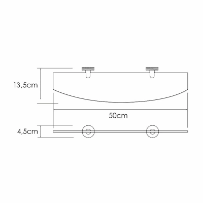 Полка WasserKraft Mosel K-46624 хром