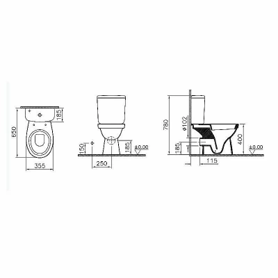 Унитаз Vitra Norm Fit 9844B099-7203 с бачком, с крышкой микролифт, белый