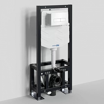 Инсталляция для унитаза WasserKraft Dill 61TLT.010.ME.WH03 с белой кнопкой