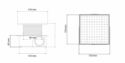Душевой трап Boheme Smart Design 15 984-15-CR хром