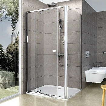 Душевой уголок Ravak Pivot PDOP2+PPS 120х80 профиль блестящий/прозрачное стекло