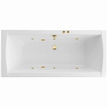 Ванна акриловая EXCELLENT Aquaria Lux SOFT WAEX.AQU18.SOFT.GL 180x80 белая с гидромассажем