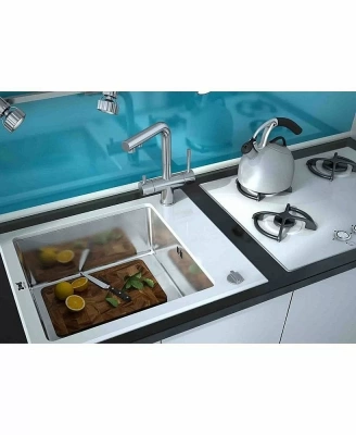 Мойка кухонная Zorg Inox Glass GL-6051 Белая