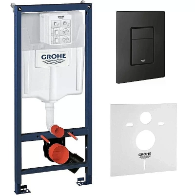 Инсталляция для унитаза Grohe Solido 1000046 с черной кнопкой
