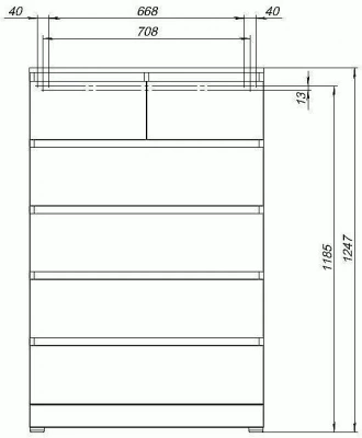 Комод Aquanet Сканди 302546 80 Дуб крафт