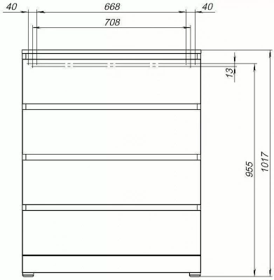 Комод Aquanet Сканди 302541 80 Дуб эдгрейн