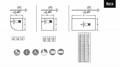 Душевой поддон Stonex® Roca Terran 120X70 Blanco
