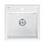 Кухонная мойка Paulmark STEPIA 50 + коландер ADVANCE PM115051-WH+A375-BS белый