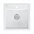 Кухонная мойка Paulmark STEPIA 50 + коландер ADVANCE PM115051-WH+A375-BS белый