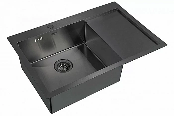 Мойка кухонная Zorg Inox PVD 7851-L Черная