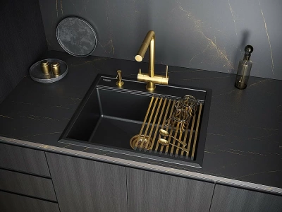 Кухонная мойка Paulmark STEPIA 60 + ролл-мат STEP PM115951-BLM+R375-BS черный металлик